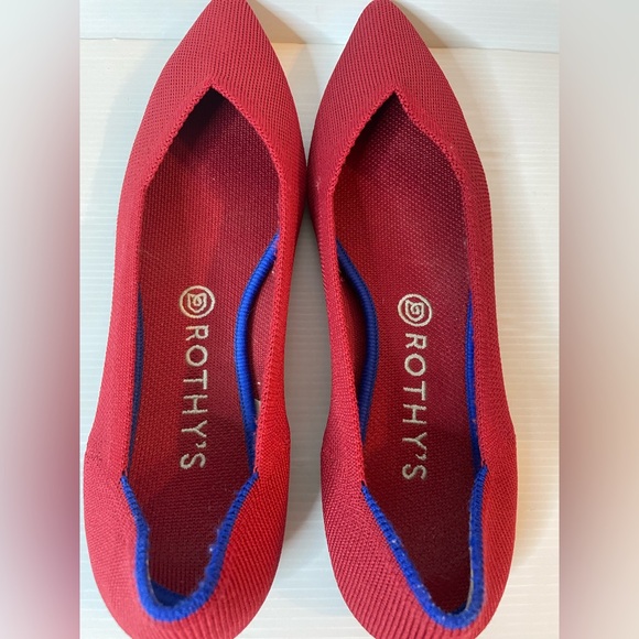 Rothy’s The Point Flat In Chili Red Size 10 - Picture 4 of 7